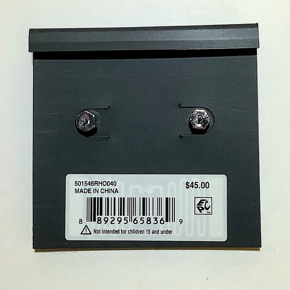 All Saints Silvertone Crystal Linear Drop Earrings New - Picture 4 of 5